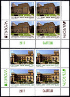 Europa Cept - 2017 - Vatican - Block Of 4 Set With Corner (Castles) ** MNH - 2017