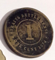 Straits Settlements - 1 Cent 1874 - Singapour