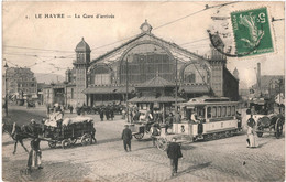 CPA  carte Postale France  Le Havre  La Gare D'arrivée  Trams  VM62245 - Gare