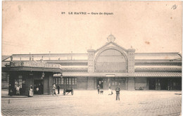 CPA  carte Postale France  Le Havre  La Gare De Départ  VM62246 - Station