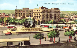 Malte Malta Valletta La Valette Kingsgate Foutain Florianna Bus Oldtimer - Malte