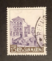 Francobolli San Marino Vedute 15L 1966 - Usati