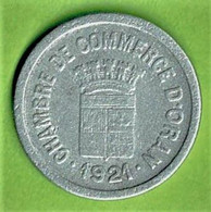 FRANCE / NECESSITE / CHAMBRE DE COMMERCE De ORAN /10 CENTIMES / 1921 / ALU - Professionnels / De Société