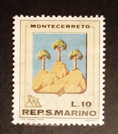 Francobolli San Marino Stemmi Montecerreto 10L 1968 - Gebraucht