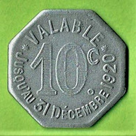 FRANCE / NECESSITE / VILLE D'ALBI - TARN / VALABLE AU 31 DECEMBRE 1920 /10 CENTIMES / 1920 /FER - Professionnels / De Société