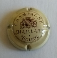 PLAQUE DE MUSELET DE CHAMPAGNE " MAILLART N° 1 " CREME ET MARRON - De Venoge