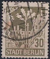 Alliierte Bes. Berlin/Brandenburg - Eichenbaum (MiNr: 7 A Wb) 1945 - Gest Used Obl - Berlin & Brandebourg