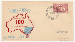 AUSTRALIE - Enveloppe FDC - 100 Ans De Gouvernement - Melbourne 26/9/1956 - Omslagen Van Eerste Dagen (FDC)