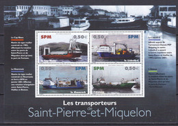 PM-512 – ST PIERRE & MIQUELON – BLOCKS - 2004 – TRANSPORT SHIPS - SG # MS955 MNH 9 € - Blocchi & Foglietti