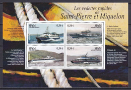 PM-513 – ST PIERRE & MIQUELON – BLOCKS - 2006 – SPEEDBOATS - SG # MS1035 MNH 9 € - Blocks & Sheetlets