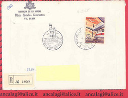 SAN MARINO 1965- St.Post.033 - Busta FDC Raccomandata "AEREI MODERNI" Posta Aerea - Vedi Descrizione - - Cartas & Documentos