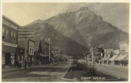 Canada, BANFF, Alberta, Avenue, Post Office (1920s) RPPC Postcard - Banff
