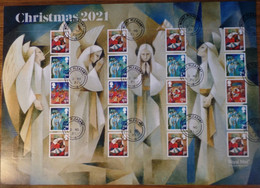 G.B. 2021 SG LS 136 Christmas 2021 Smilers Sheet Fine Used - Personalisierte Briefmarken