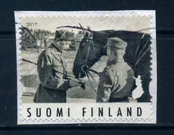 Finland 2017- Used Stamp On Paper, Marshal Carl Gustaf Emil Mannerheim. - Oblitérés