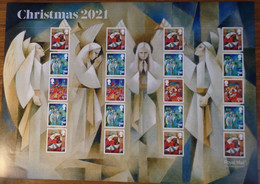 G.B. 2021 SG LS 136 Christmas 2021 Smilers Sheet Umm - Personalisierte Briefmarken