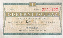 Czechoslovakia 1 Korun, P-FX41a (1970/IX) - UNC - Checoslovaquia