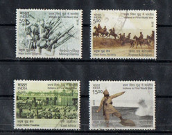 India - 2019 -  Indians In World War I - Major Battle Theatres - Set   - Used. - Oblitérés