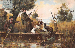 ¤¤  -   Illustrateur    -  Scène De Chasse   -   Fusils, Chien, Chasseurs ..........    -  ¤¤ - Chasse