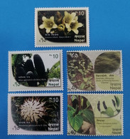 Nepal 2013 Nature Plants Cactus Orchids Flora Flower  Stamps 5v MNH - Népal