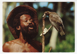 CPSM Iles Seychelles Curiosité Personnage Titi And His Black Parrot Perroquet Noir Praslin éditeur Photo Eden à Mahé - Seychellen