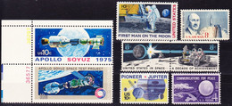 23-032 USA 1960-1975 Lot Of Space Topic Stamps MNH ** - Etats-Unis