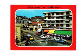 Cpm - 06 - Vallauris - Souvenir - Entrée Ville - Voiture Simca 2CV Citroen Poterie Potier Solkoff Bagatelle - Immeuble - Vallauris