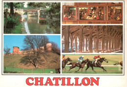 16867 CHATILLON Le Barrage, Le Vieux Château, Le Triptyque, L' 'Hippodrome ( 2 Scans) 01 Ain - Châtillon-sur-Chalaronne