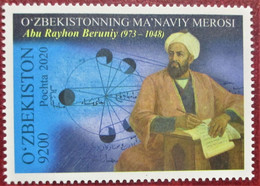 Uzbekistan  2020  Al - Biruni Iranian Polymath,  Astronomy  1 V  MNH - Uzbekistan