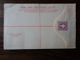 Grande Bretagne  Colonies "HONG KONG REGISTERED LETTER"Entier Postal Neuf SUPERBE ETAT - Postal Stationery
