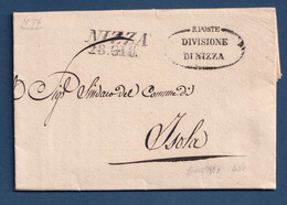 ⭐ France - Nizza ( Nice ) - Cachet Divisione Di Nizza - Pour Isola - 1828 ⭐ - 1801-1848: Precursors XIX