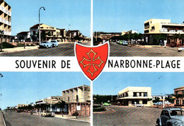 16880 NARBONNE  PLAGE  (voitures Autos Dauphine 4CV  Renault Hôtel Restaurant)   ( 2 Scans) 11 Aude - Narbonne