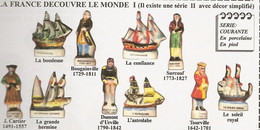 Fève Porcelaine En Pied  : LA FRANCE DECOUVRE LE MONDE  : Série De 10 Fèves : PRIME 2000 - History