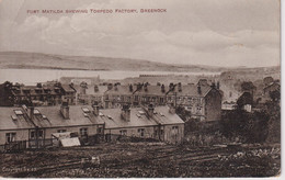 1920s RPPC Postcard OfFort Matilda, GREENOCK  (Showing Torpedo Factory) - Renfrewshire