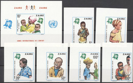 Zaire 1979, Year Of The Child, 6val+BF IMPERFORATED - Neufs