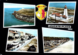 16886 LEUCATE PLAGE  Le Phare, Le Sémaphore, Vue Générale,  (voitures, Autos 404 Mobylette)   ( 2 Scans) 11 Aude - Leucate