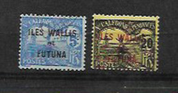 Timbres Taxes De Wallis Et Futuna De 1920 N°1 + N°4 Oblitérés - Portomarken