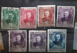 MONACO 1923 - 1924 Prince Louis II, Yvert 65 / 69, 7 Timbres Neufs * MH / O Avec Nuances Format Différents, TB - Sonstige & Ohne Zuordnung