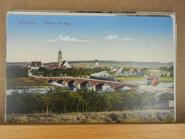 VOLKACH - BRÜCKE MIT ZUG - 1915 - TTBE, NICE CONDITION - COULEURS - Kitzingen