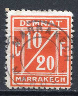 MAROC Ø > Yvert N° 1A SIGNÉ A. BRUN < Oblitéré MARRAKECH - Ø Used - Poste Locali