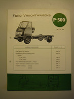 Ford  Vrachtwagens   P 500   /     FORD MOTOR COMPANY ( Belgium) - Trucks