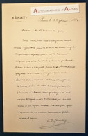 ● L.A.S 1898 Charles CHESNELONG Sénateur Né à Orthez - Maison Des Francs Bourgeois - Lettre Autographe Sénat - Politiques & Militaires