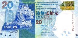 HONG KONG 20 DOLLARS 2016 P 212e UNC SC NUEVO - Hong Kong