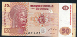 CONGO D.R. P97d ? 50 FRANCS 30.6.2020 # KE/R Signature 2 Currency Technology UNC. - República Democrática Del Congo & Zaire