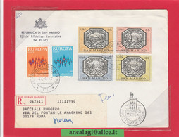 SAN MARINO 1972 - St.Post.037 - Busta FDC Raccomandata, "ALLEGORIA DI SAN MARINO"" - Vedi Descrizione - - Lettres & Documents