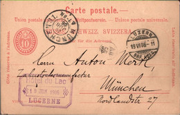 ! Lot Von 2 Ganzsachen Aus Luzern, Schweiz, 1905-1906, Abs. Stempel Hotel Du Lac, Bestellung Für Zahnstocher - Entiers Postaux