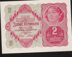 AUSTRIA   P74   2  KRONEN    1922    UNC. - Oesterreich