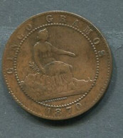 1870.ESPAÑA.MONEDA.GOBIERNO PROVISIONAL.5 CTS.COBRE.ALEGORIA.MBC - Provincial Currencies