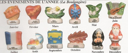 Fève Porcelaine En Pied  : LES EVENEMENTS DE L'ANNEE  : Série De 12 Fèves :  ARGUYDAL 2003 - Autres & Non Classés