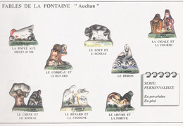 Fève Porcelaine En Pied  : FABLES DE LA FONTAINE  : Série De 8 Fèves :  ARIA 1995 - Autres & Non Classés