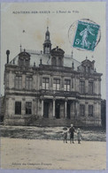 C. P. A. : 55 : MONTIERS SUR SAULX : L'Hôtel De Ville, Animé Timbre En 1910 - Montiers Sur Saulx